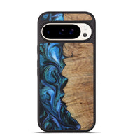 Pixel 9 Wood+Resin Phone Case - Silas (Blue, 722503)