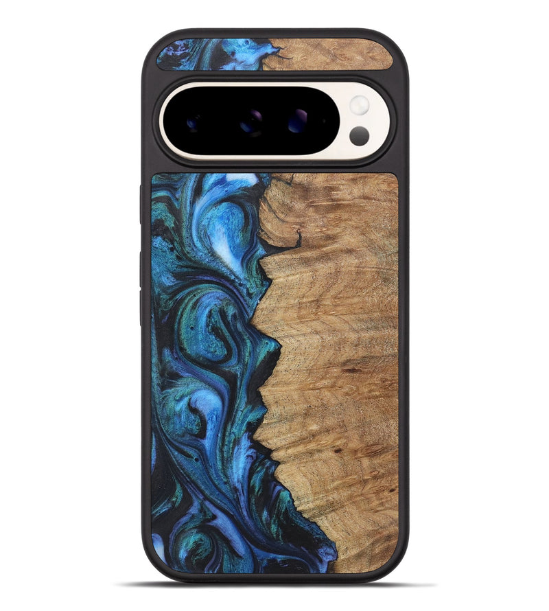 Pixel 9 Pro XL Wood+Resin Phone Case - Silas (Blue, 722503)