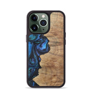 iPhone 13 Pro Wood+Resin Phone Case - Annabella (Blue, 722506)