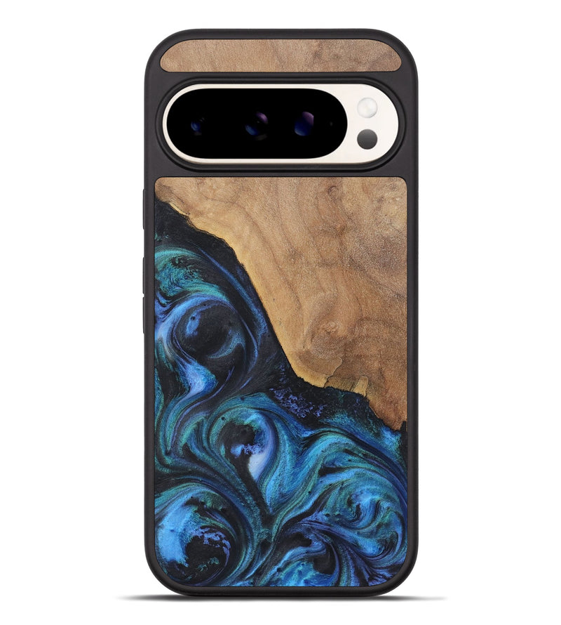 Pixel 9 Pro XL Wood+Resin Phone Case - Tami (Blue, 722507)