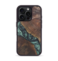 iPhone 16 Pro Wood+Resin Phone Case - Randal (Green, 722513)