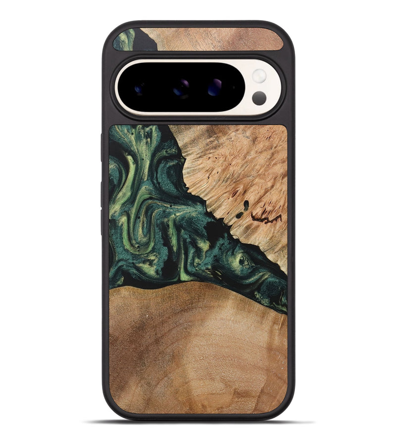 Pixel 9 Pro XL Wood+Resin Phone Case - Debra (Green, 722514)