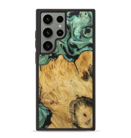 Galaxy S23 Ultra Wood+Resin Phone Case - Shelby (Green, 722515)