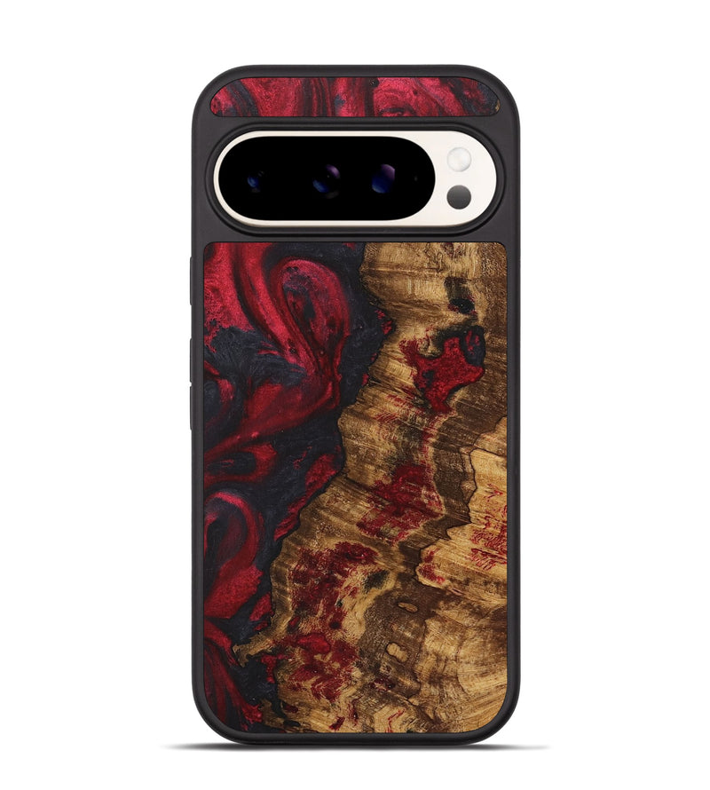 Pixel 9 Wood+Resin Phone Case - Lexi (Red, 722516)