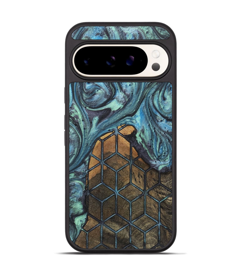 Pixel 9 Wood+Resin Phone Case - Cody (Pattern, 722518)