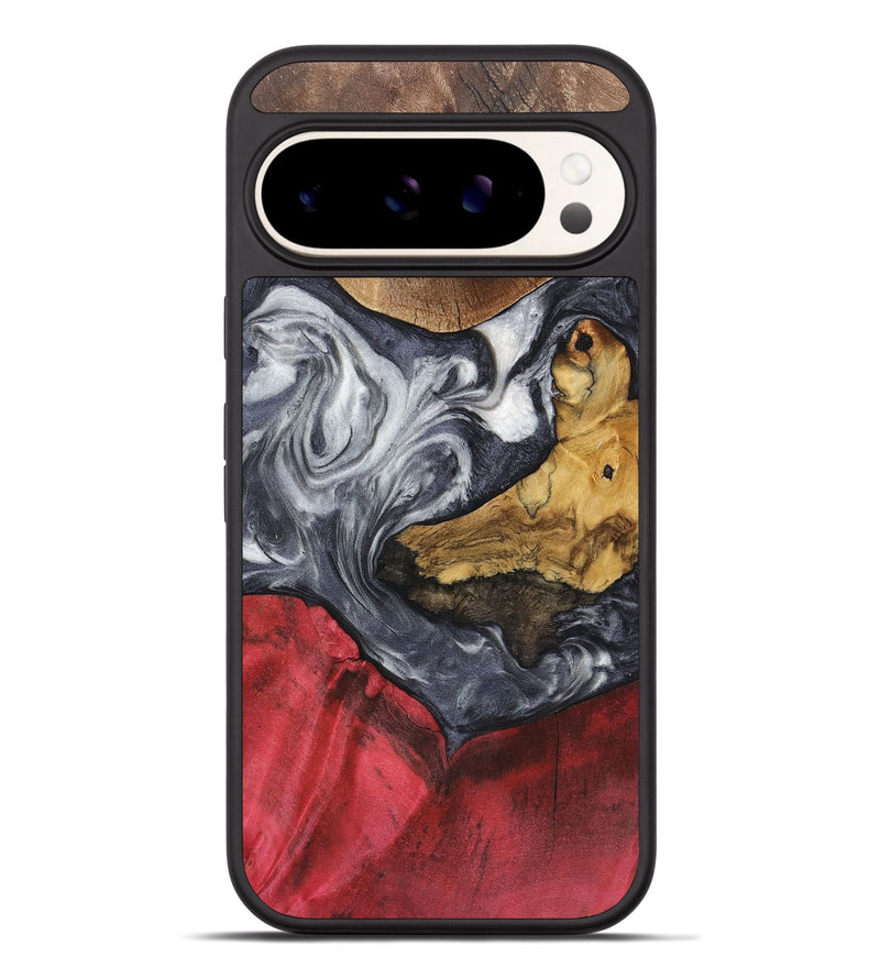 Pixel 9 Pro XL Wood+Resin Phone Case - Katelyn (Black & White, 722519)