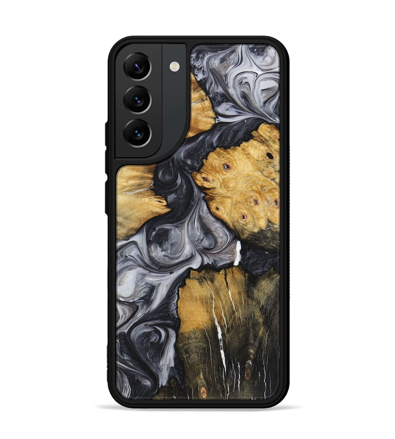 Galaxy S22 Plus Wood+Resin Phone Case - Jamie (Black & White, 722524)