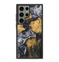 Galaxy S23 Ultra Wood+Resin Phone Case - Jamie (Black & White, 722524)