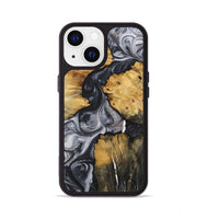 iPhone 13 Wood+Resin Phone Case - Jamie (Black & White, 722524)