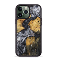 iPhone 13 Pro Max Wood+Resin Phone Case - Jamie (Black & White, 722524)