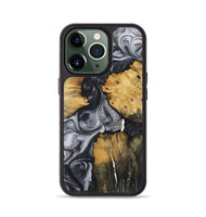 iPhone 13 Pro Wood+Resin Phone Case - Jamie (Black & White, 722524)