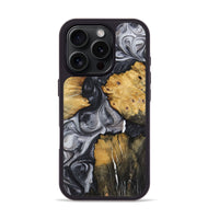 iPhone 16 Pro Wood+Resin Phone Case - Jamie (Black & White, 722524)