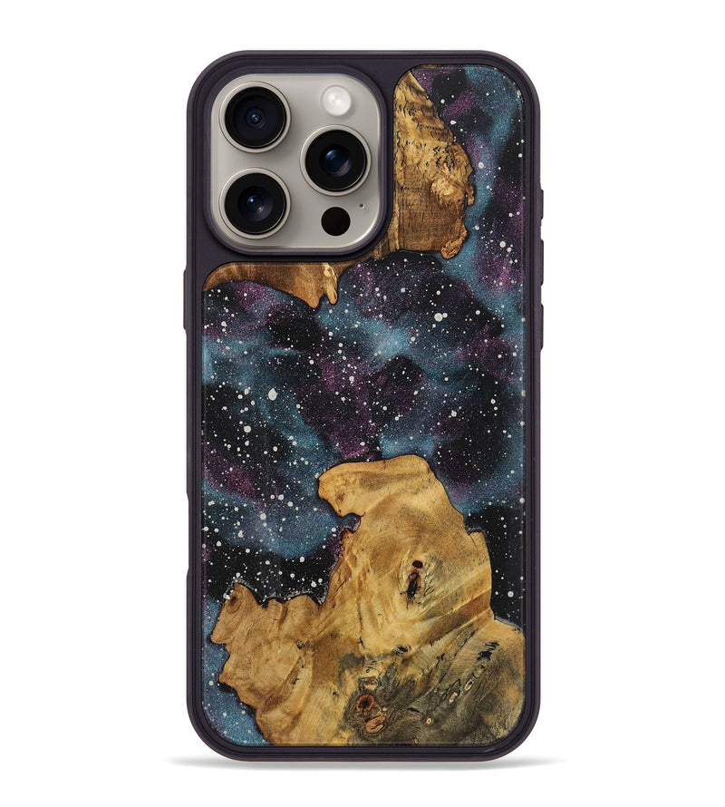 iPhone 16 Pro Max Wood+Resin Phone Case - Kaden (Cosmos, 722585)