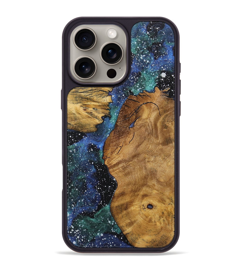 iPhone 16 Pro Max Wood+Resin Phone Case - Caleb (Cosmos, 722590)