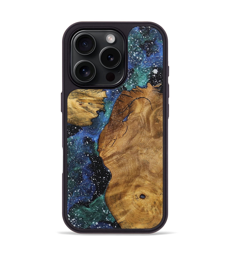 iPhone 16 Pro Wood+Resin Phone Case - Caleb (Cosmos, 722590)