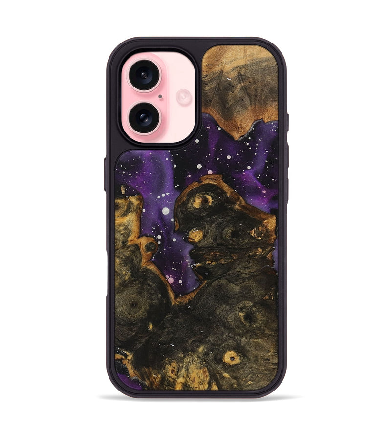 iPhone 16 Wood+Resin Phone Case - Frankie (Cosmos, 722608)