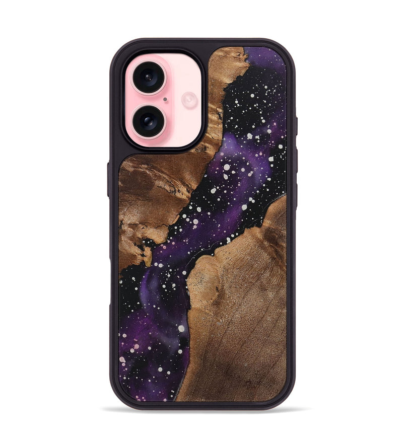 iPhone 16 Wood+Resin Phone Case - Kira (Cosmos, 722611)