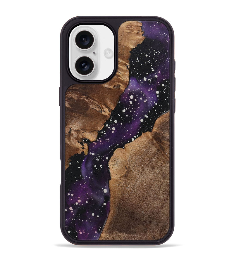 iPhone 16 Plus Wood+Resin Phone Case - Kira (Cosmos, 722611)