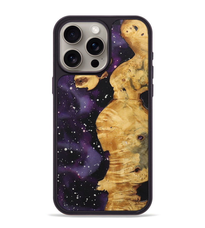 iPhone 15 Pro Max Wood+Resin Phone Case - Alaya (Cosmos, 722617)