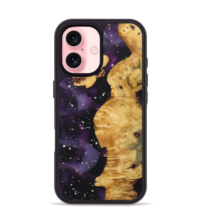 iPhone 16 Wood+Resin Phone Case - Alaya (Cosmos, 722617)