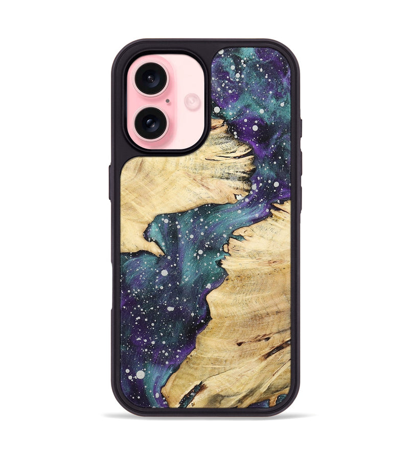 iPhone 16 Wood+Resin Phone Case - Freya (Cosmos, 722626)