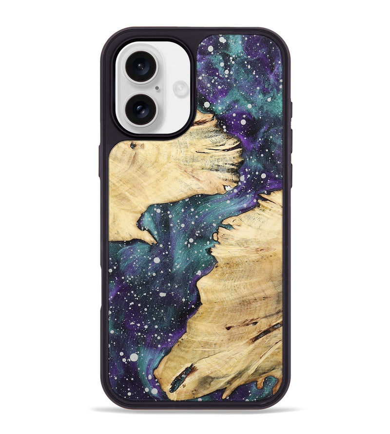 iPhone 16 Plus Wood+Resin Phone Case - Freya (Cosmos, 722626)