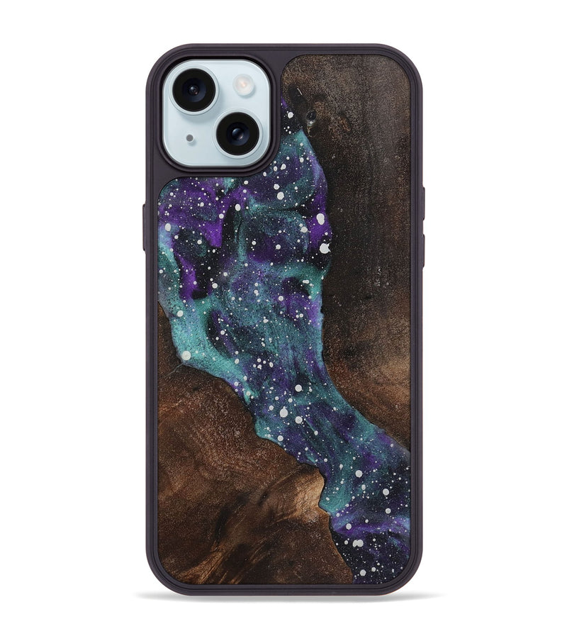 iPhone 15 Plus Wood+Resin Phone Case - Anita (Cosmos, 722627)