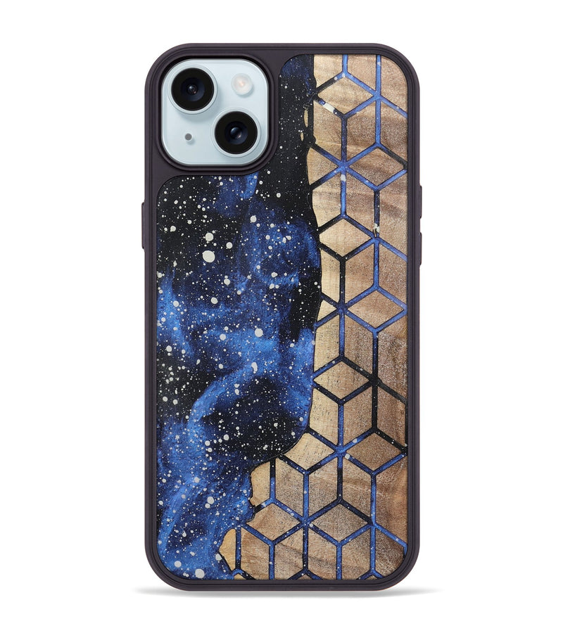 iPhone 15 Plus Wood+Resin Phone Case - Lauren (Cosmos, 722628)