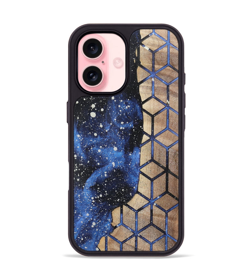 iPhone 16 Wood+Resin Phone Case - Lauren (Cosmos, 722628)