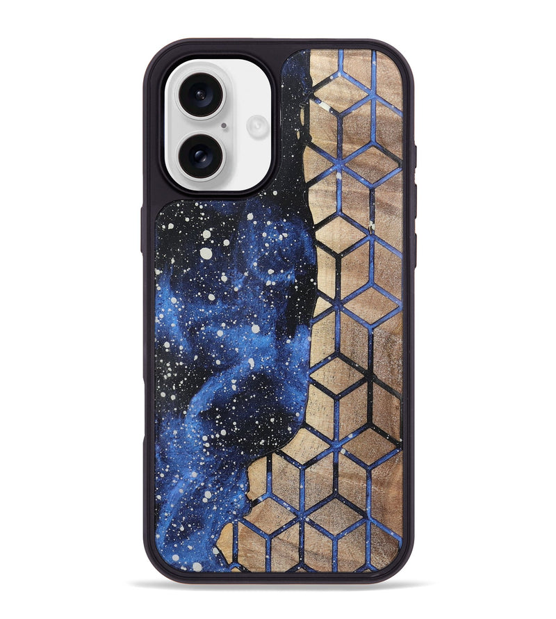 iPhone 16 Plus Wood+Resin Phone Case - Lauren (Cosmos, 722628)