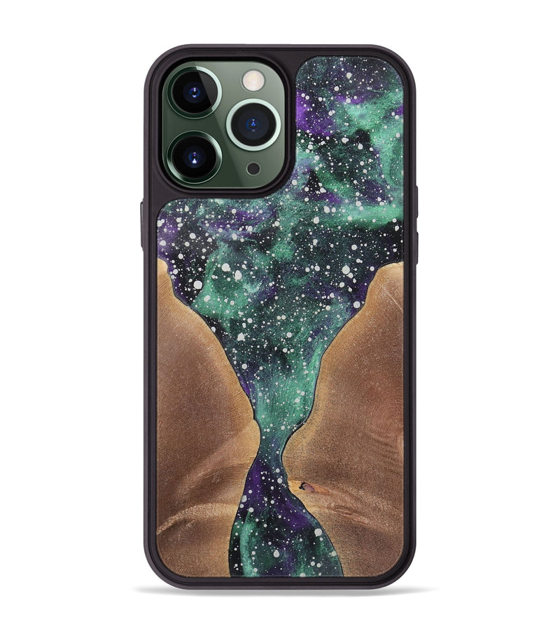 iPhone 13 Pro Max Wood+Resin Phone Case - Arlene (Cosmos, 722629)