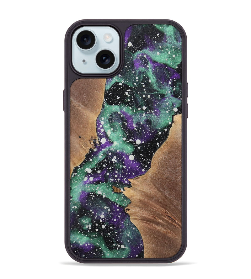 iPhone 15 Plus Wood+Resin Phone Case - Adalyn (Cosmos, 722632)