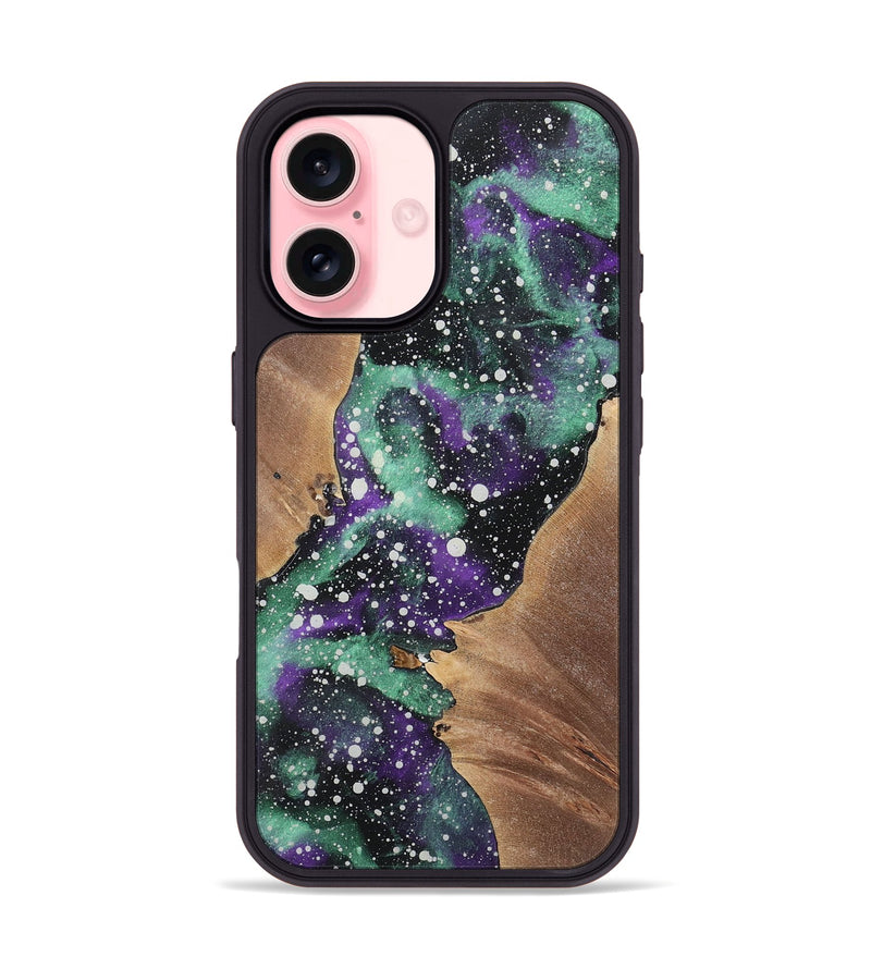 iPhone 16 Wood+Resin Phone Case - Adalyn (Cosmos, 722632)