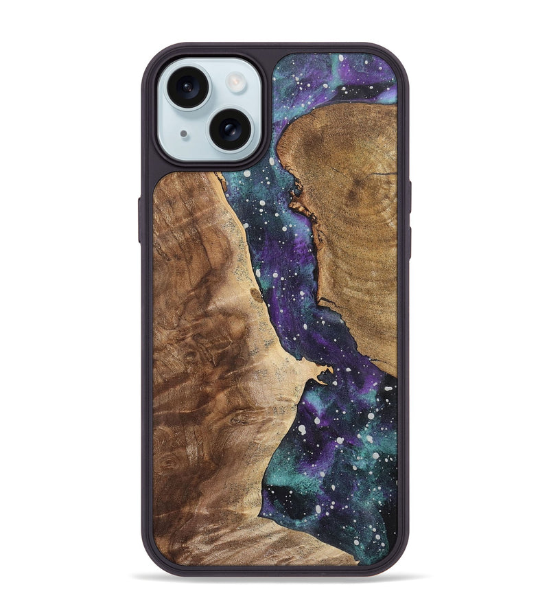 iPhone 15 Plus Wood+Resin Phone Case - Roland (Cosmos, 722640)