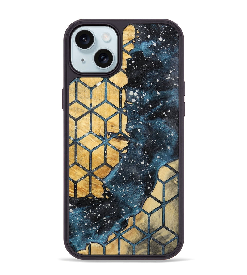 iPhone 15 Plus Wood+Resin Phone Case - Dexter (Cosmos, 722642)