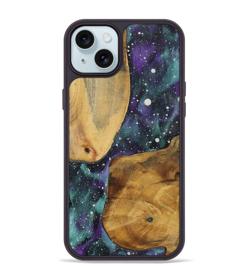 iPhone 15 Plus Wood+Resin Phone Case - Savanna (Cosmos, 722649)