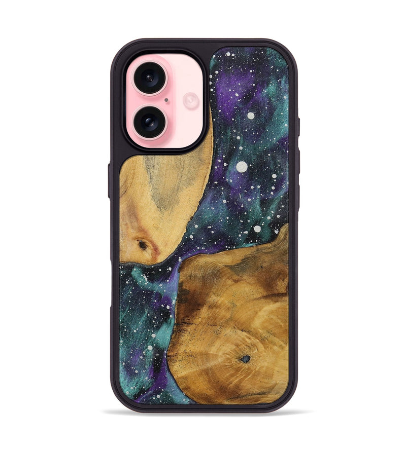 iPhone 16 Wood+Resin Phone Case - Savanna (Cosmos, 722649)