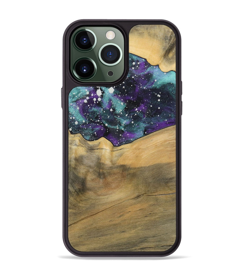 iPhone 13 Pro Max Wood+Resin Phone Case - Jenifer (Cosmos, 722650)