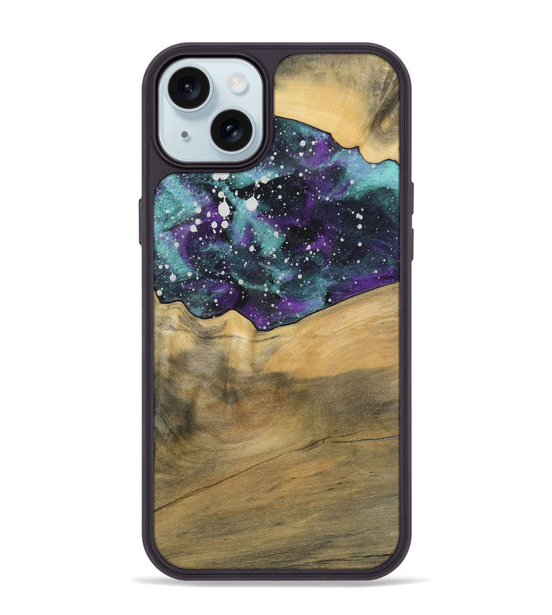 iPhone 15 Plus Wood+Resin Phone Case - Jenifer (Cosmos, 722650)