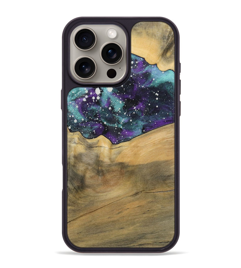 iPhone 16 Pro Max Wood+Resin Phone Case - Jenifer (Cosmos, 722650)