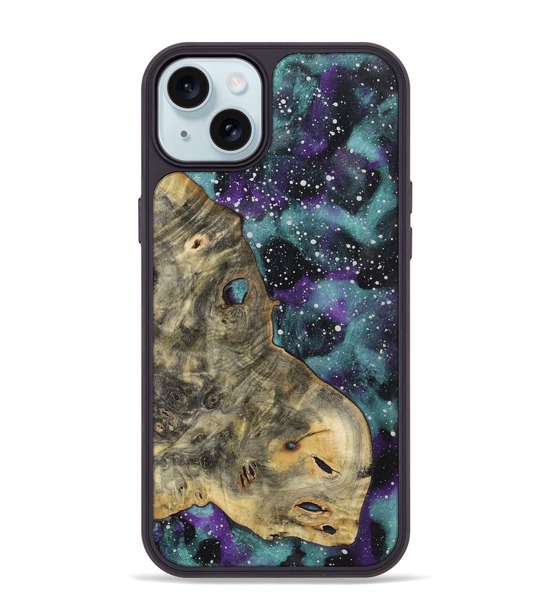 iPhone 15 Plus Wood+Resin Phone Case - India (Cosmos, 722657)