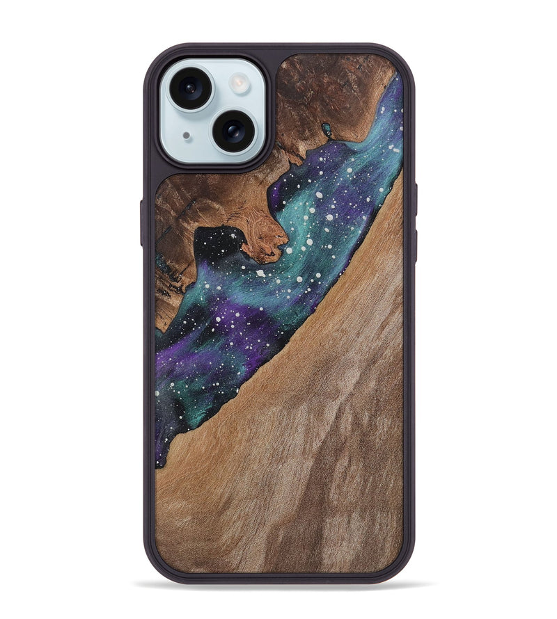 iPhone 15 Plus Wood+Resin Phone Case - Melba (Cosmos, 722658)