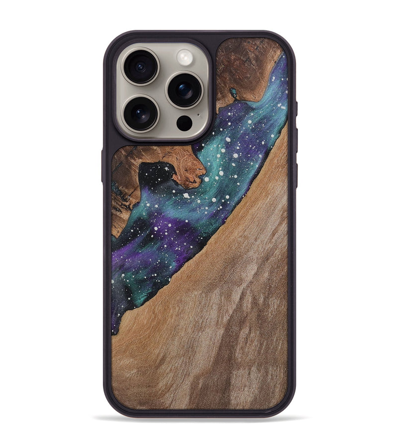 iPhone 15 Pro Max Wood+Resin Phone Case - Melba (Cosmos, 722658)