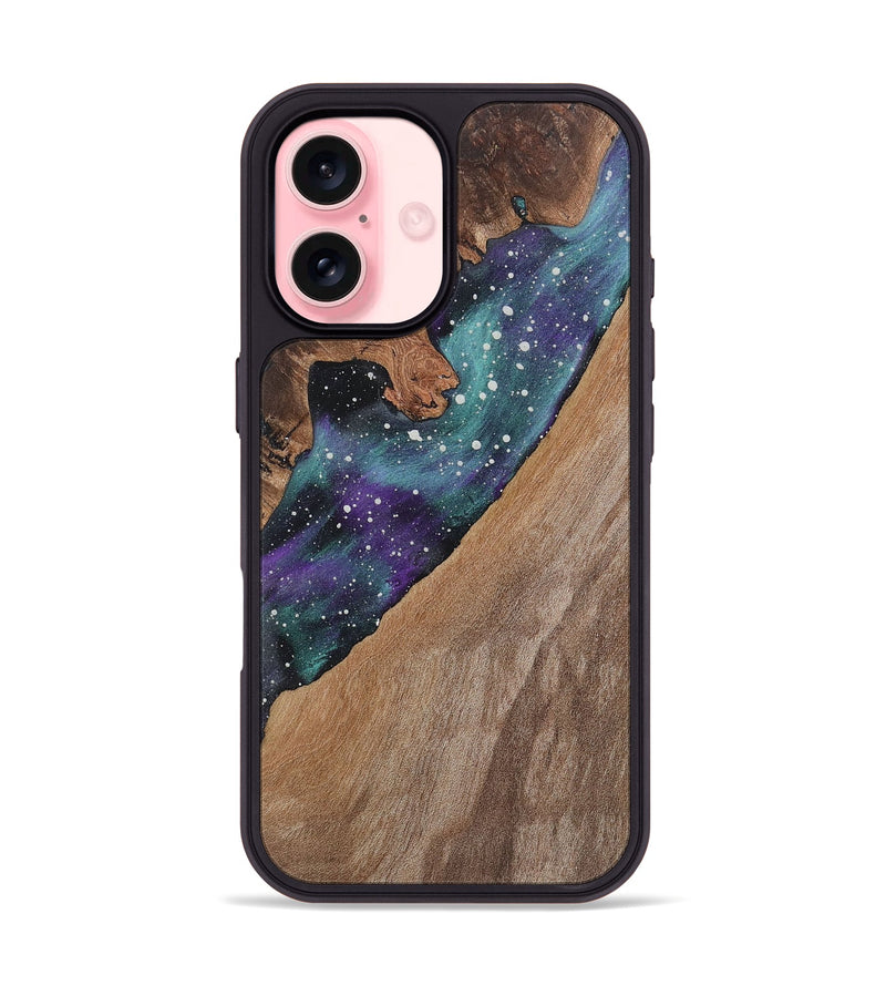 iPhone 16 Wood+Resin Phone Case - Melba (Cosmos, 722658)