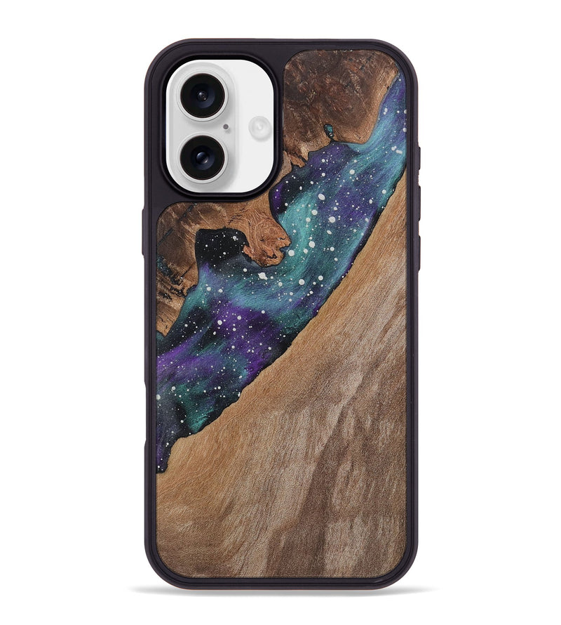 iPhone 16 Plus Wood+Resin Phone Case - Melba (Cosmos, 722658)