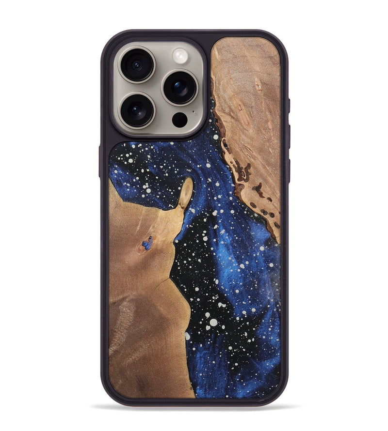 iPhone 15 Pro Max Wood+Resin Phone Case - Kenneth (Cosmos, 722660)