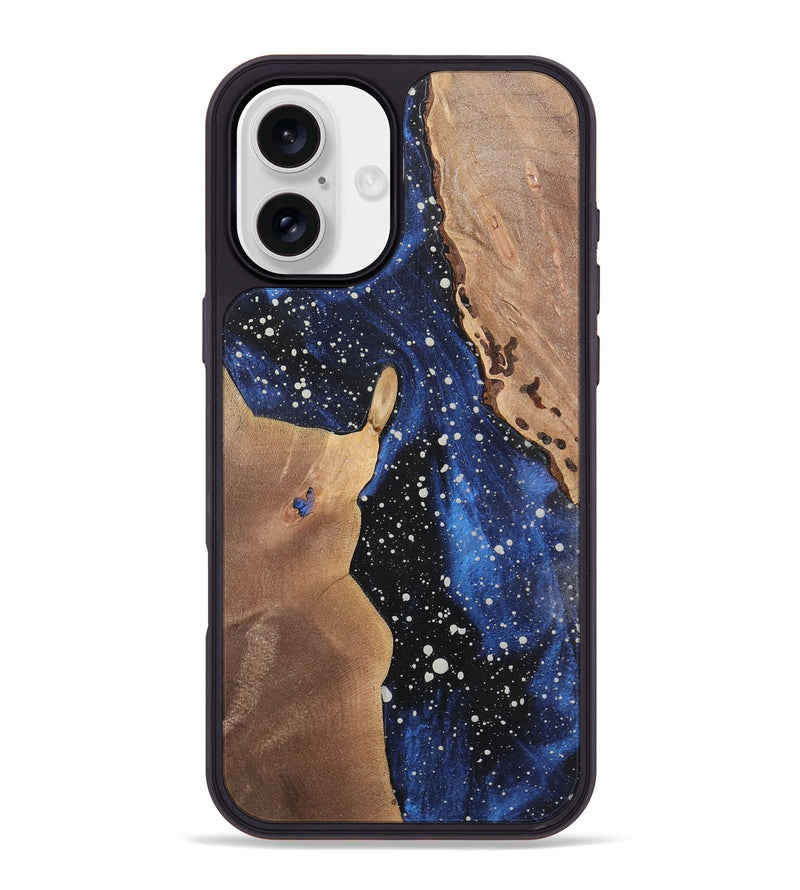 iPhone 16 Plus Wood+Resin Phone Case - Kenneth (Cosmos, 722660)