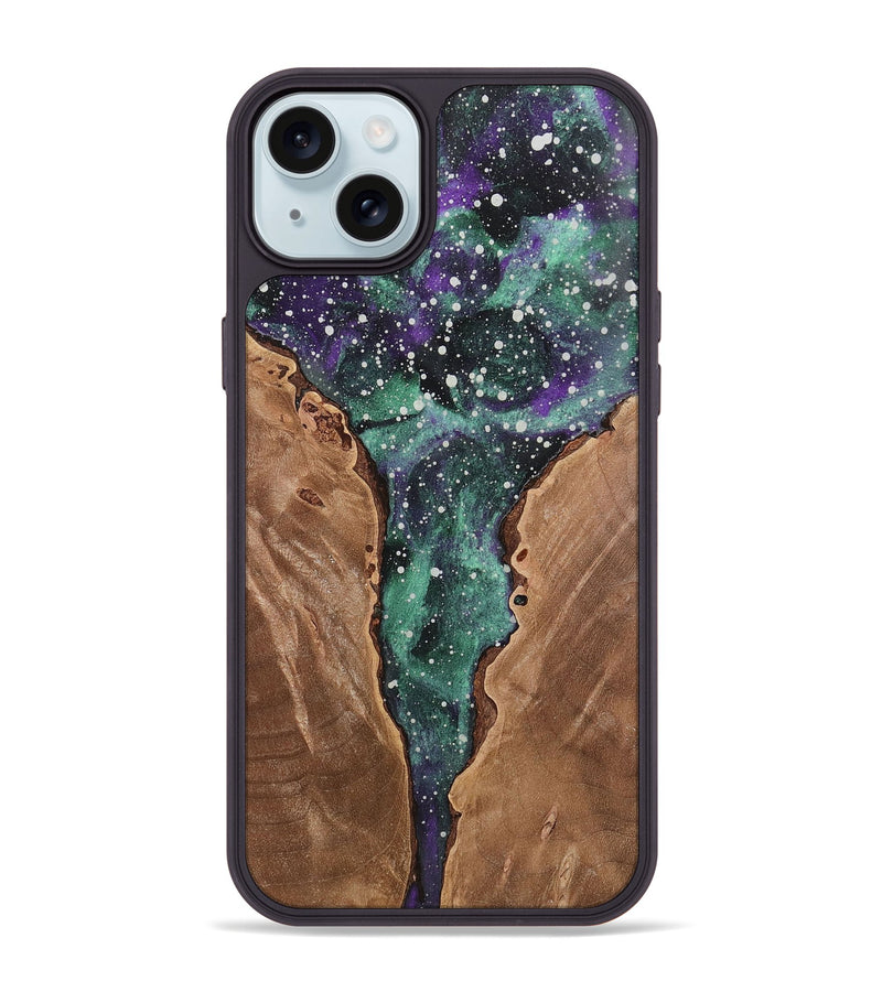 iPhone 15 Plus Wood+Resin Phone Case - Andrea (Cosmos, 722661)