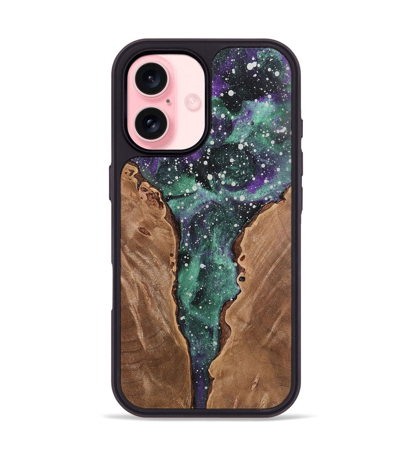 iPhone 16 Wood+Resin Phone Case - Andrea (Cosmos, 722661)