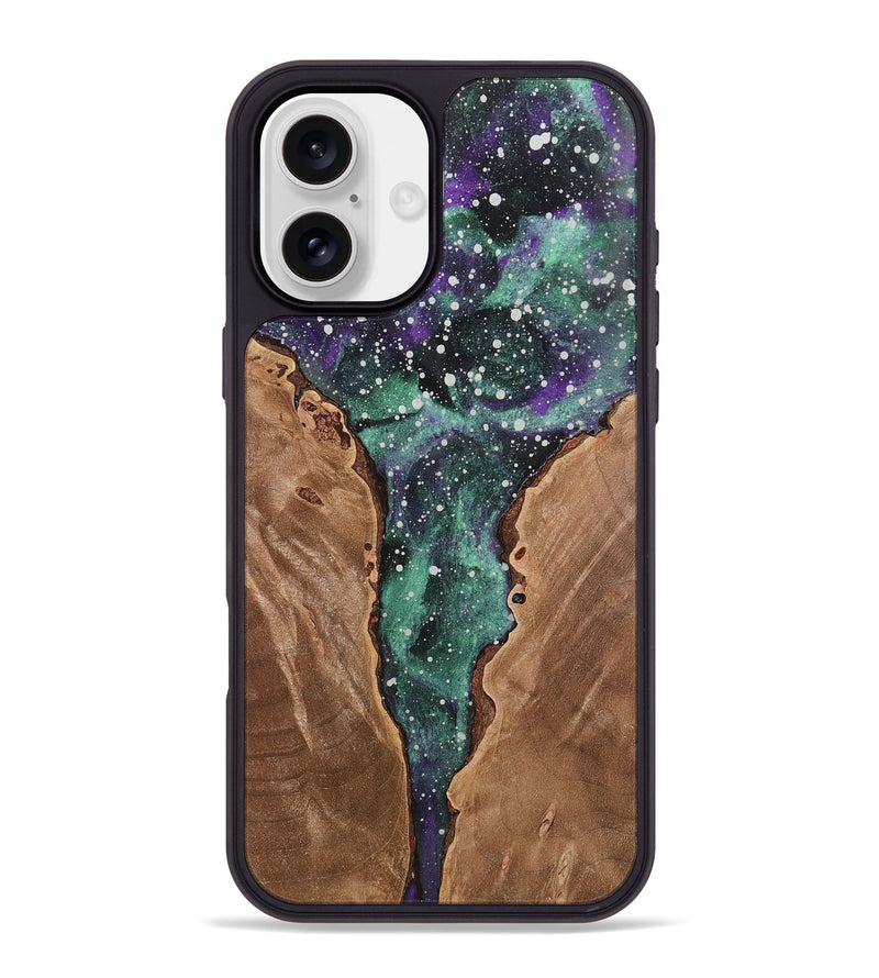 iPhone 16 Plus Wood+Resin Phone Case - Andrea (Cosmos, 722661)